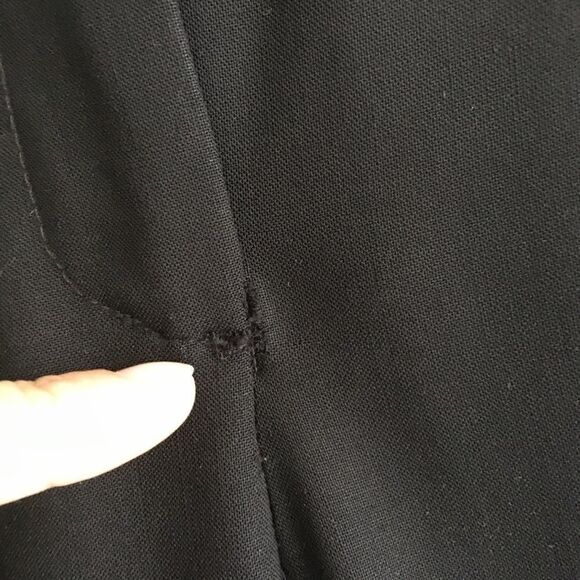 Theory Emery Wide Leg Wool Pants Black 00 - Picture 9 of 10
